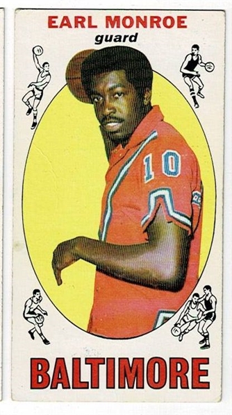1969 Topps Basketball #80 Earl Monroe - Baltimore Bullets RC